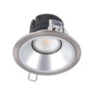 Collingwood H5 1000 Silver Reflector Tilt  Fire Rated LED Downlight Brushed Steel 10W 950-1010lm