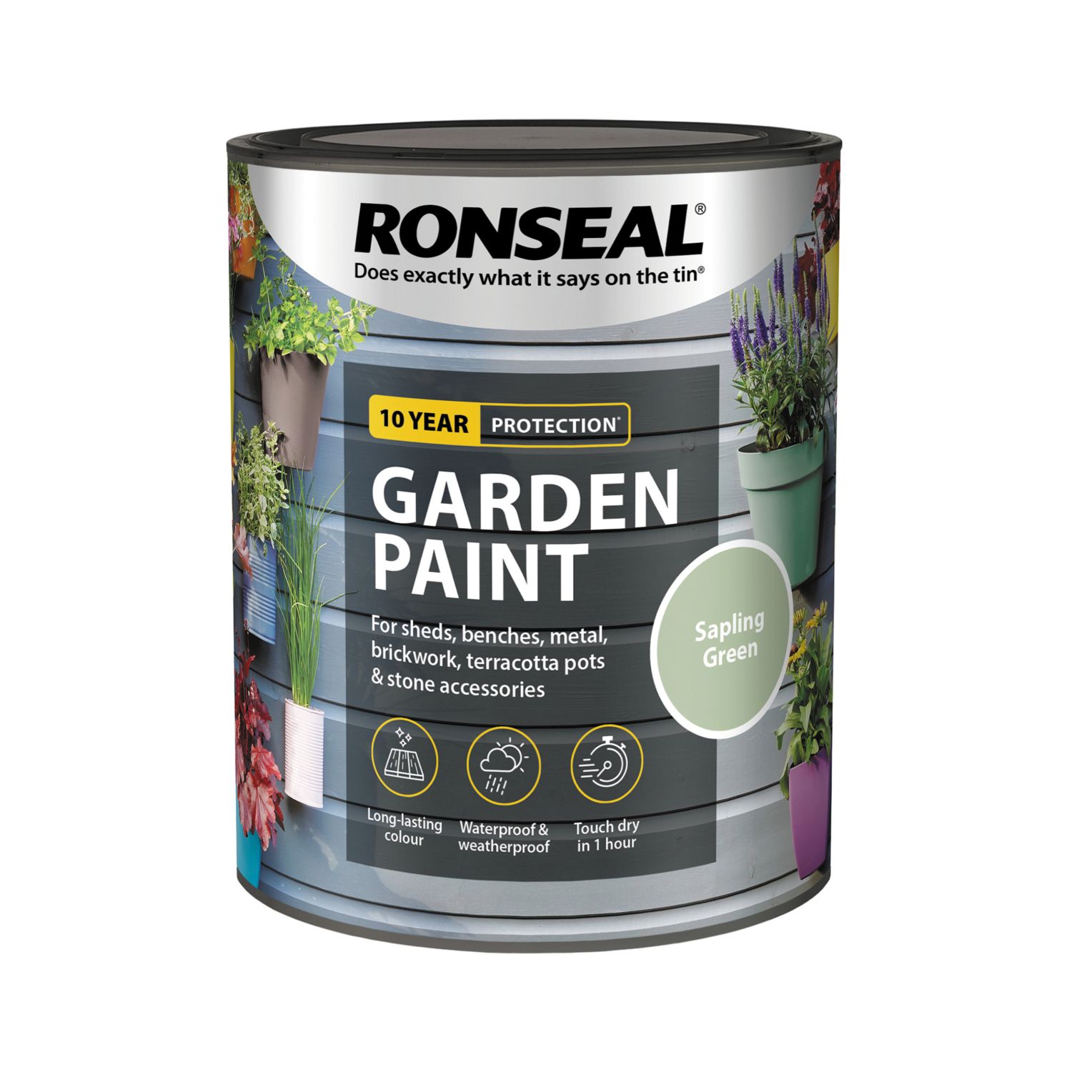 Ronseal 750ml Sapling Green Matt Garden Paint (4774H)