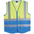 Pro RTX High Visibilty Executive Waistcoat Yellow / Royal Blue Large 44" Chest