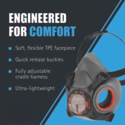 JSP Force8 Medium Reusable Half-Mask P3RD