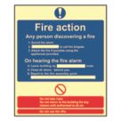 Essentials  Photoluminescent "Fire Action Procedure" Sign 250mm x 300mm