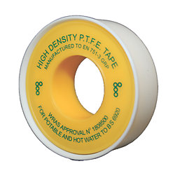 PTFE Tape for Gas & Water 5m x 12mm 10 Pack