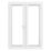 Crystal  White Double-Glazed uPVC French Door Set 2090mm x 1590mm