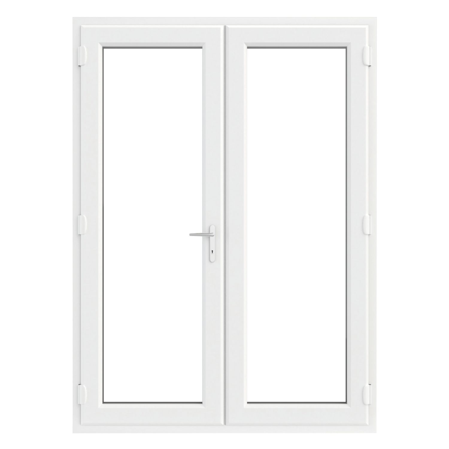 Crystal White Double-Glazed uPVC French Door Set 2090mm x 1590mm (477JK)