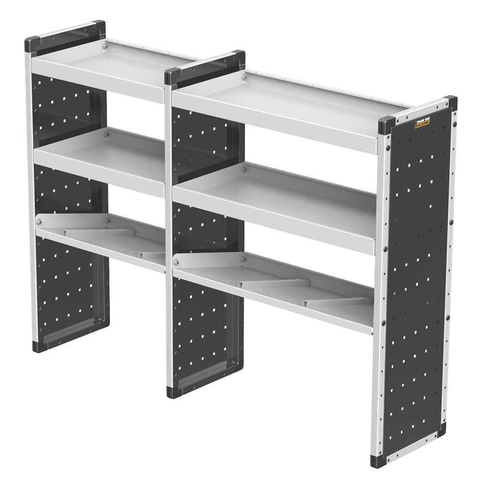 Van Guard  Universal Trade Double Van Racking Unit (4 Straight & 2 Angled Shelves) 1716mm x 381mm x 1279mm
