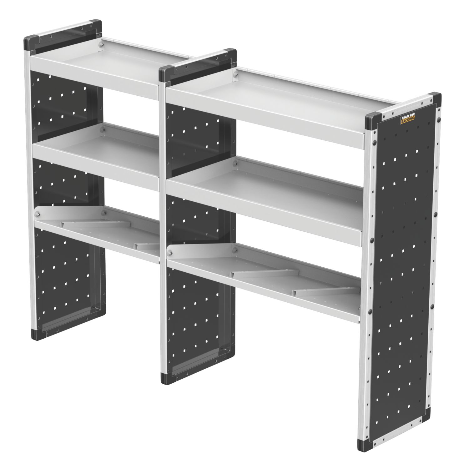 Van Guard Universal Trade Double Van Racking Unit (4 Straight & 2 Angled Shelves) 1716mm x 381mm x 1279mm (477KP)