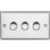 Knightsbridge  3-Gang 2-Way LED Intelligent Dimmer Switch  Polished Chrome