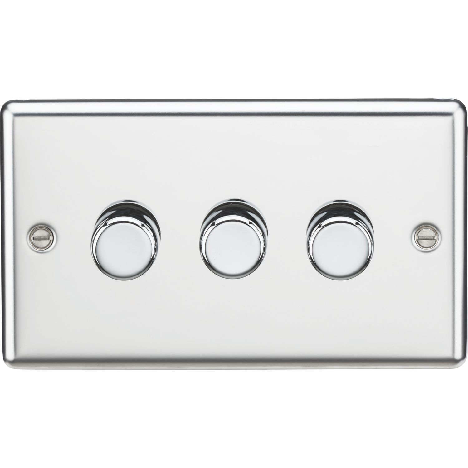 Knightsbridge 3-Gang 2-Way LED Intelligent Dimmer Switch Polished Chrome (477PX)