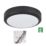 Lexco Pegasi Indoor Maintained or Non-Maintained Emergency Round LED Bulkhead Black 19W 1200-1900lm