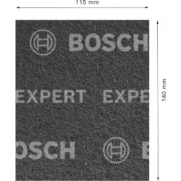 Bosch Expert N880 Multi-Material Fleece Pads 140mm x 115mm Black 2 Pack