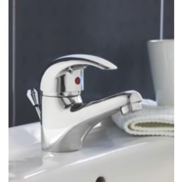 Swirl Conventional Bathroom Basin Mono Mixer Tap with Pop Up Waste Chrome