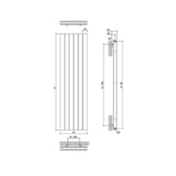 Ximax 1800mm x 670mm 6038BTU Silver Vertical Designer Radiator