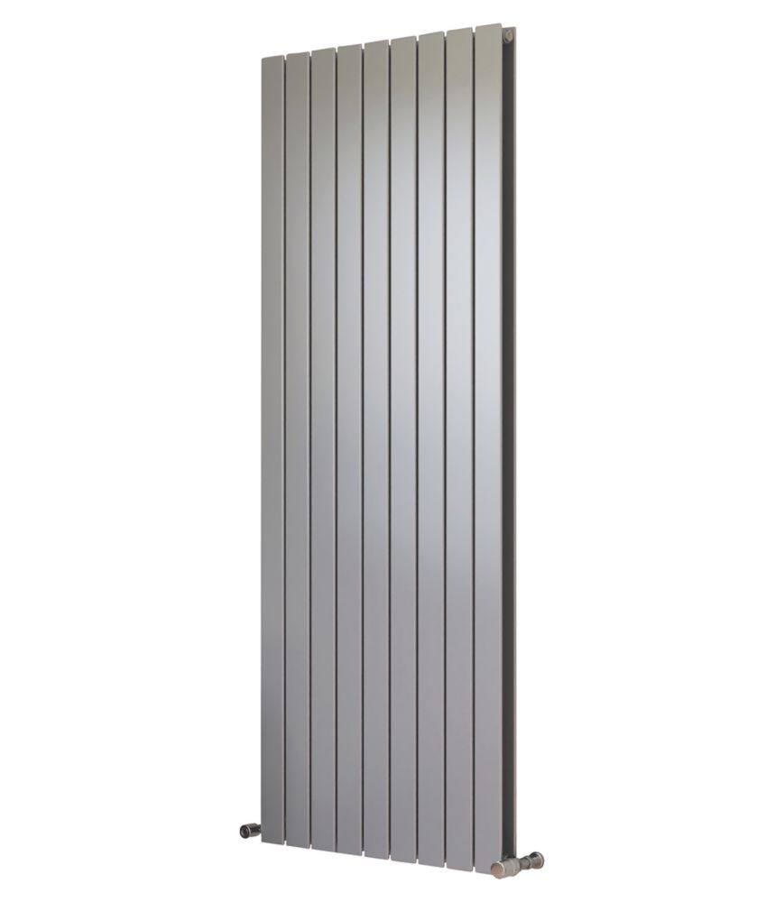 Ximax 1800mm x 670mm 6038BTU Silver Vertical Designer Radiator - Screwfix