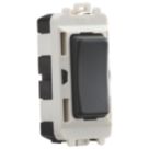 Knightsbridge  20AX Grid SP Centre Off Control Switch Anthracite