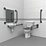 Nymas Doc M Close-Coupled Toilet Pack Dark Grey 13 Piece Set