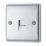 British General Nexus Metal 1-Gang RJ11 Telephone / Data Socket Polished Chrome