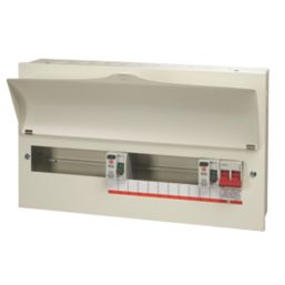 Wylex  21-Module 15-Way Part-Populated  Dual RCD Consumer Unit