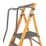 Werner Fibreglass 2.13m 6 Step Platform Step Ladder With Handrail