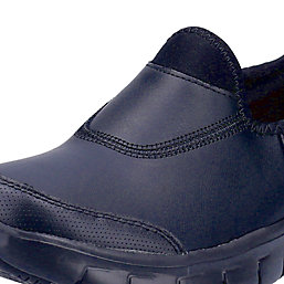 Skechers Sure Track Metal Free Womens Slip-On Non Safety Shoes Black Size 6