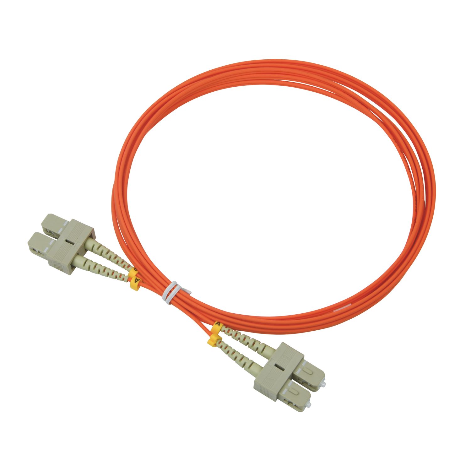Labgear Duplex Multi Mode Orange SC- SC OM1 LSZH Fibre Optic Cable 3m (478KM)