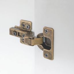 Eclipse 3D Adjustable Soft Close Steel 105° Inset Antique Bronze Cabinet Hinges 62mm 2 Pack