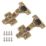 Eclipse 3D Adjustable Soft Close Steel 105° Inset Antique Bronze Cabinet Hinges 62mm 2 Pack
