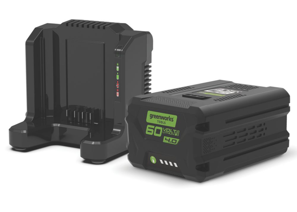 Greenworks GDSK60B4 60V 4.0Ah LiIon Battery & Charger Screwfix