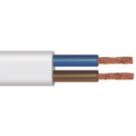 Time 2192Y White 2-Core 0.5mm² Flexible Cable 10m Coil