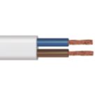 Time 2192Y White 2-Core 0.5mm² Flexible Cable 10m Coil