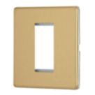 Contactum Lyric 1-Module Modular Faceplate Brushed Brass
