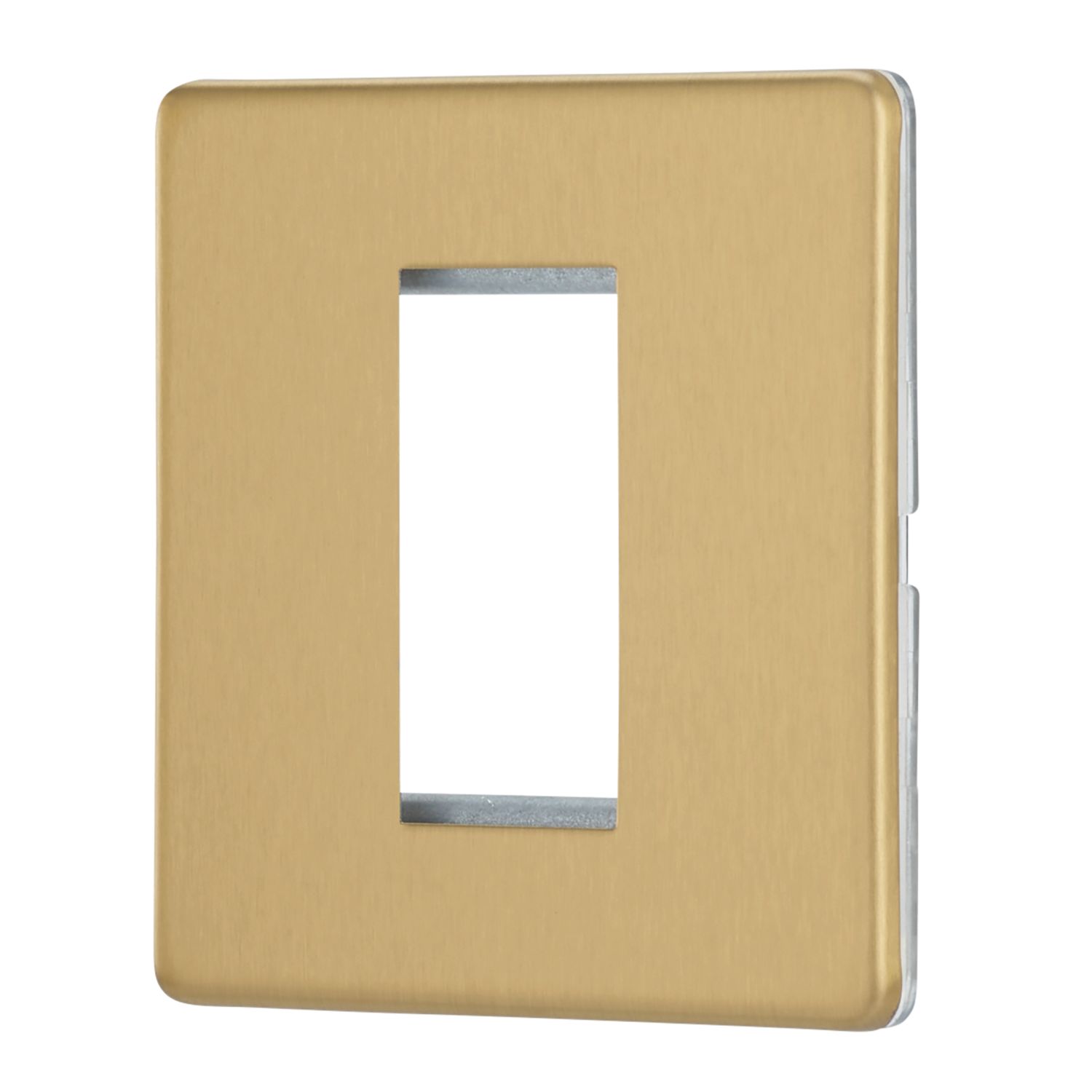 Contactum Lyric 1-Module Modular Faceplate Brushed Brass (478RP)