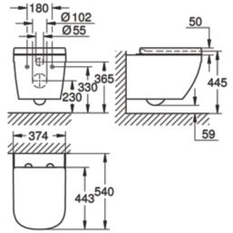 Grohe Euro Ceramic Soft-Close Wall-Hung Toilet