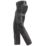 Snickers 6271 Full Stretch Trousers Steel Grey / Black 39" W 32" L