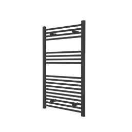 Flomasta 1000mm x 600mm 1760BTU Black Flat  Towel Radiator