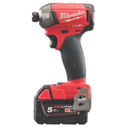 Milwaukee M18FQID-502X 18V 2 x 5.0Ah Li-Ion RedLithium Brushless Cordless Impact Driver