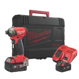 Milwaukee M18FQID-502X 18V 2 x 5.0Ah Li-Ion RedLithium Brushless Cordless Impact Driver