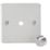 Knightsbridge Flat Plate 1-Gang Modular Dimmer Switch Brushed Chrome