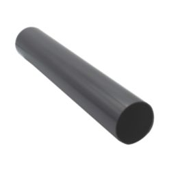 FloPlast MiniFlo Round Downpipes Anthracite Grey 50mm x 2m 6 Pack