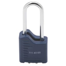 Burg-Wachter Sapphire   Long Shackle  Laminated Padlock Blue 40mm