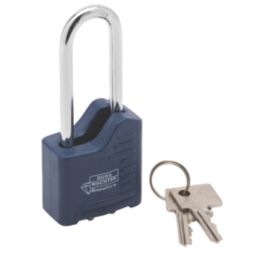 Burg-Wachter Sapphire   Long Shackle  Laminated Padlock Blue 40mm