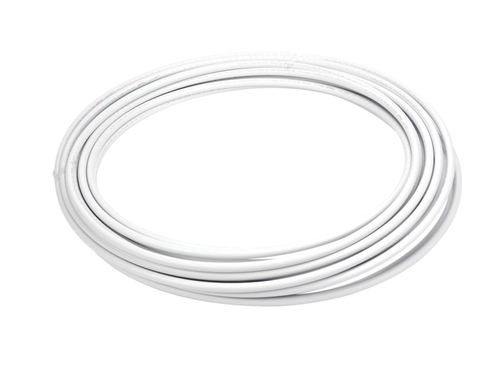 Hep2O HXX25/15W Push-Fit Polybutylene Barrier Coil Pipe 15mm x 25m White