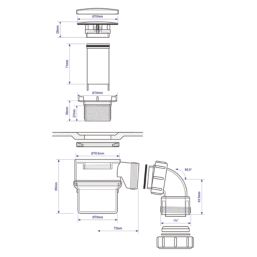 McAlpine  Shower Trap Chrome Effect 70mm