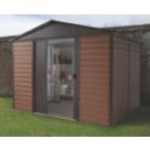 Yardmaster  9' 6" x 7' 6" (Nominal) Apex Shiplap Metal Shed Brown
