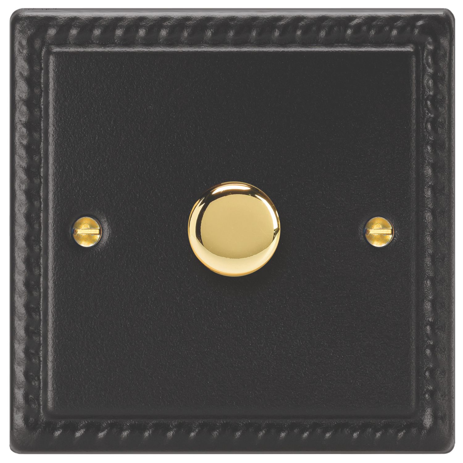 Varilight V-Pro 1-Gang 2-Way LED Dimmer Switch Georgian Black with Colour-Matched Inserts (479EC)