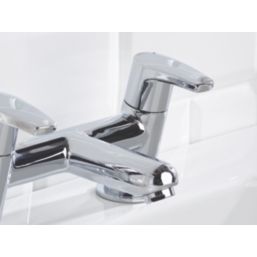 Bristan Orta Chrome-Plated 125mm Deck Mounted Lever 2 Tap Holes Bath Mixer Tap