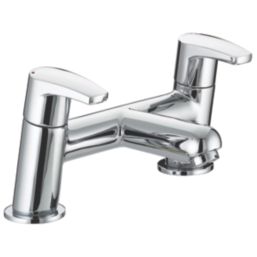 Bristan Orta Chrome-Plated 125mm Deck Mounted Lever 2 Tap Holes Bath Mixer Tap