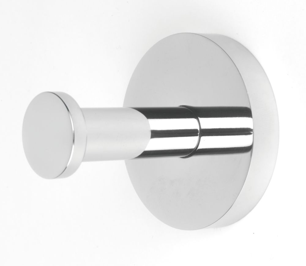 Double bathroom robe hook made of stainless steel, bright finish