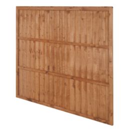 Forest Vertical Board Closeboard  Fence Panels Golden Brown 6' x 5' 6" Pack of 4