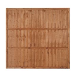 Forest Vertical Board Closeboard  Fence Panels Golden Brown 6' x 5' 6" Pack of 4