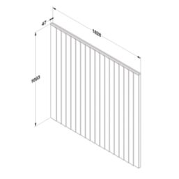 Forest Vertical Board Closeboard  Fence Panels Golden Brown 6' x 5' 6" Pack of 4